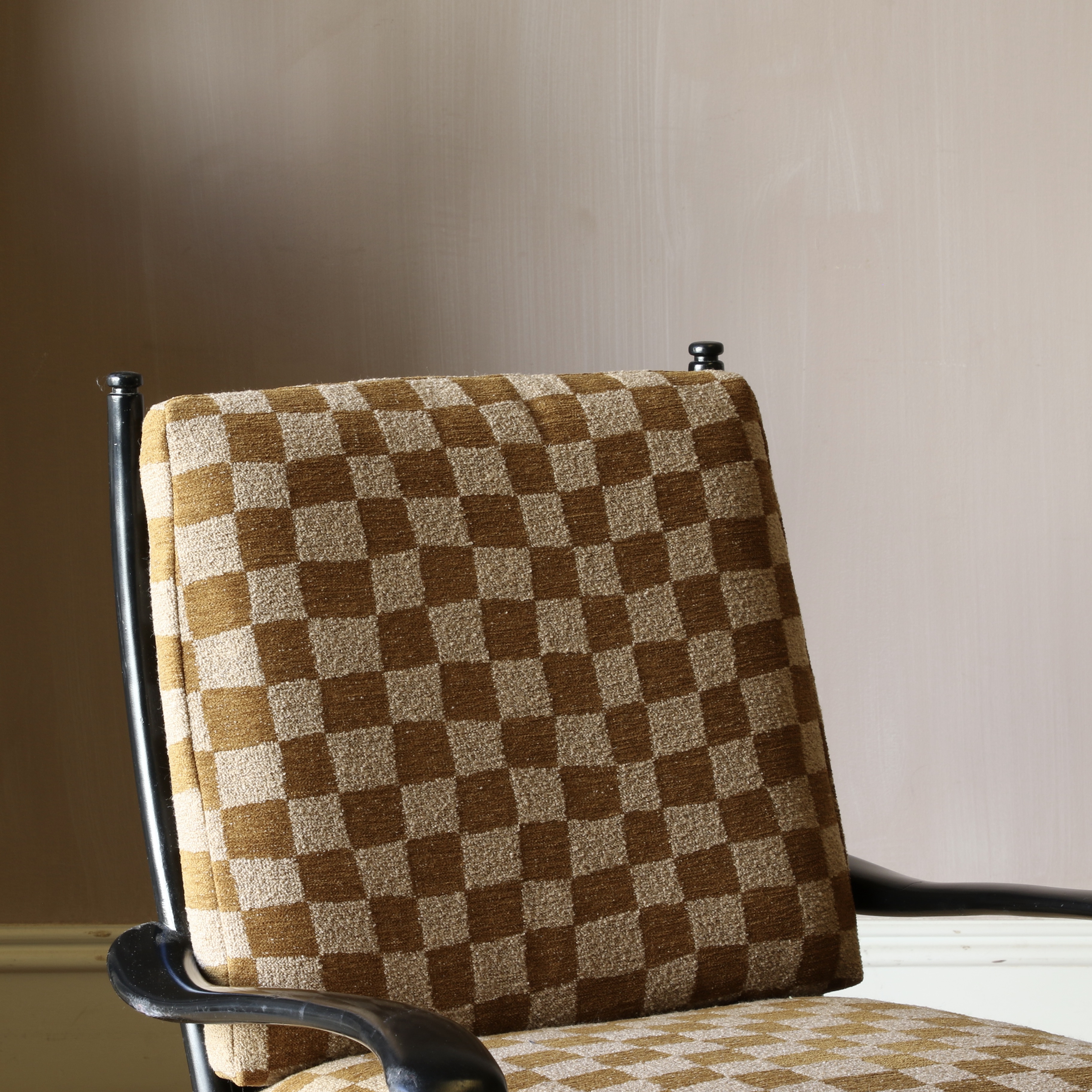 Mid-Century Armchairs with Ottomans